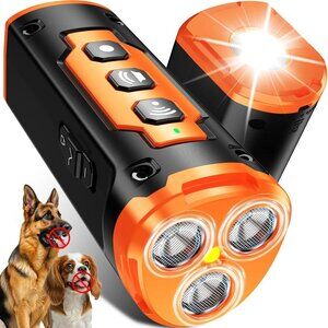 NEW 1-Touch Dog Bark Deterrent Devices with 3 Sonic Heads